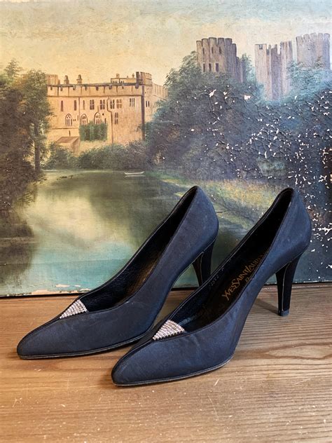 vintage ysl pump with teardrop shaped heel|Vintage Yves Saint Laurent Shoes .